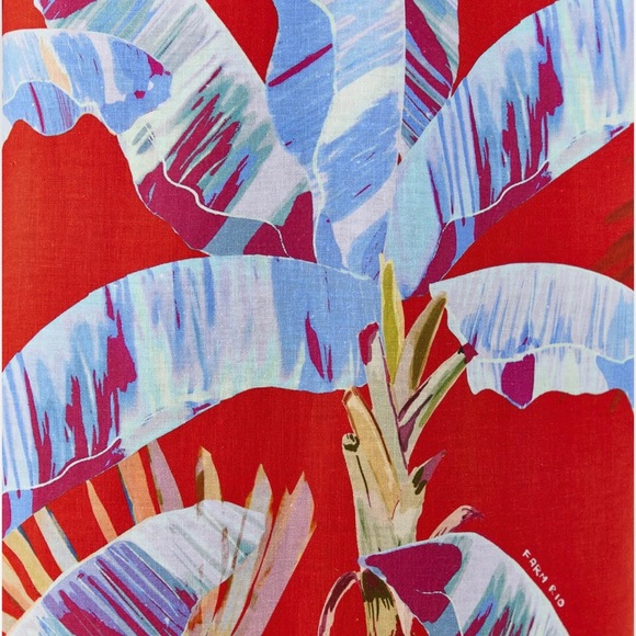 Farm Rio Red Sweet Jungle Cut Out Midi Dress - Picture 6 of 10